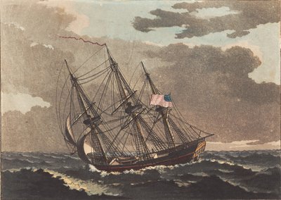 Una nave americana che naviga con una vela di prua da Niels Truslew