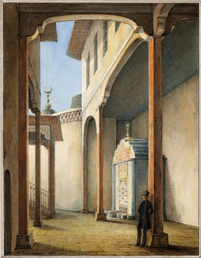 Pushkin nel Palazzo del Khan di Bakhchisaray, 1837 da Nikanor Grigoryevich Chernetsov