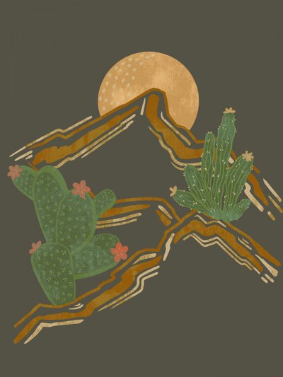 Luna dei cactus del deserto da Nikita Jariwala