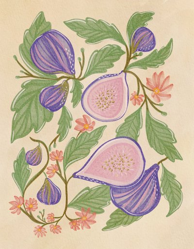 Fichi viola e fiori da Nikita Jariwala