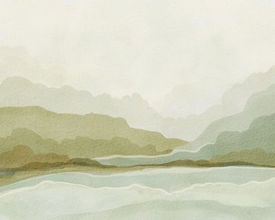 Valle montana ad acquerello da Nikita Jariwala