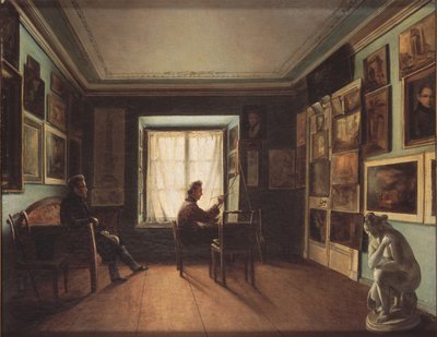 Lo studio del pittore, 1820 da Nikita Zaytsev