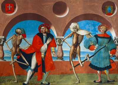Morte, borghese e mercante dal ciclo Danza della Morte di Albrecht Kauw da Niklaus Manuel