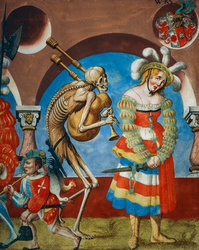 Morte con cornamusa e prostituta (dettaglio) da Niklaus Manuel