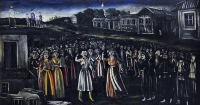 Festa della chiesa in Kartli da Niko Pirosmani