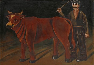 Contadino con toro da Niko Pirosmani