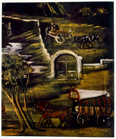 Trasporto attraverso la campagna di Zaqatala da Niko Pirosmani