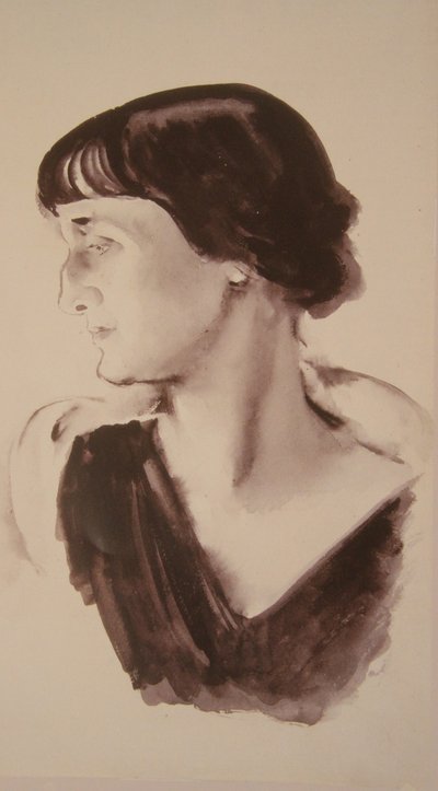 Ritratto della poetessa Anna Akhmatova 1889-1966, 1928 da Nikolai Adrianovich Tyrsa