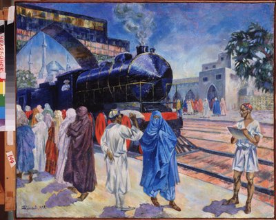 Il primo treno. In una stazione dell