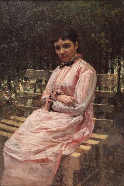 In un parco. Ritratto della moglie dell