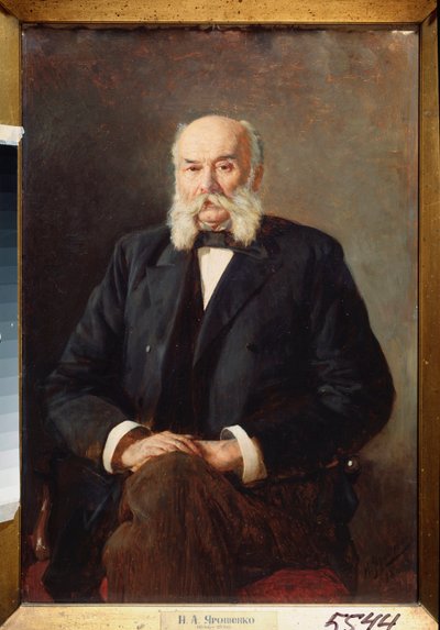 Ritratto dello scrittore Ivan Gontcharov (1812-1891) da Nikolai Aleksandrovich Yaroshenko