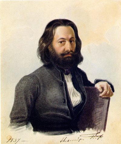 Ritratto del Decabrista Alexander V. Podzhio 1798-1873, 1837 da Nikolai Alexandrovich Bestuzhev