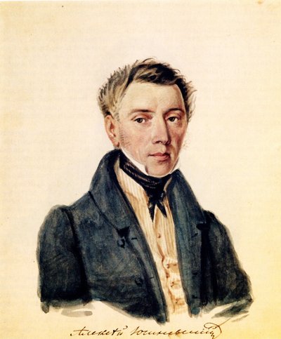 Ritratto del decabrista Alexander Yushnevsky 1786-1844, 1839 da Nikolai Alexandrovich Bestuzhev