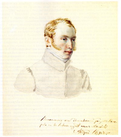 Ritratto del decabrista Barone Andrei von Rosen 1799-1884, 1832 da Nikolai Alexandrovich Bestuzhev