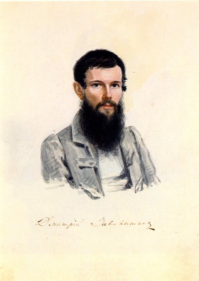 Ritratto del decabrista Dmitry Zavalishin da Nikolai Alexandrovich Bestuzhev