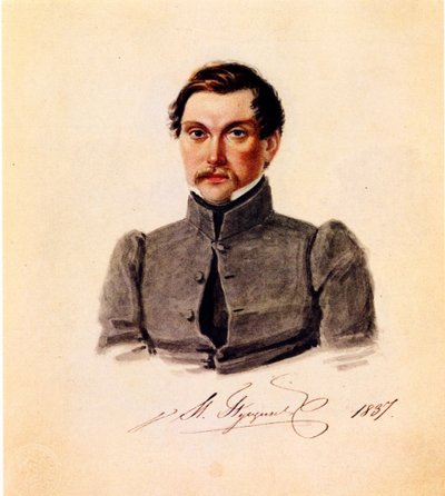 Ritratto del decabrista Ivan Pushchin 1798-1859, 1837 da Nikolai Alexandrovich Bestuzhev
