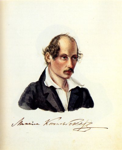 Ritratto del decabrista Mikhail Kuechelbecker 1798-1859, 1831 da Nikolai Alexandrovich Bestuzhev