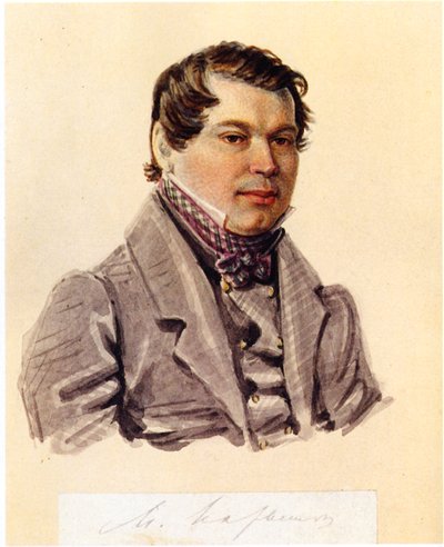 Ritratto del decabrista Mikhail Naryshkin 1798-1863 da Nikolai Alexandrovich Bestuzhev
