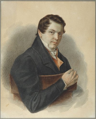 Ritratto del decabrista Mikhail Naryshkin 1798-1863, 1832 da Nikolai Alexandrovich Bestuzhev