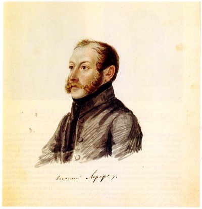 Ritratto del Decabrista Nikolai Lorer 1794-1873, 1832-1833 da Nikolai Alexandrovich Bestuzhev