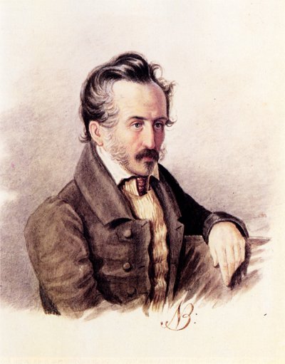Ritratto del decabrista conte Sergey Volkonsky 1788-1865, 1840s da Nikolai Alexandrovich Bestuzhev