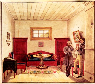 Cella della prigione del decabrista Nikolai Panov 1803-1850 nella prigione di Pietro, 1830-1839 da Nikolai Alexandrovich Bestuzhev