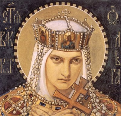 Santa Olga, Principessa di Kiev, seconda metà del XIX secolo da Nikolai Alexandrovich Bruni
