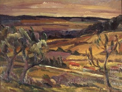 Paesaggio autunnale vicino a d