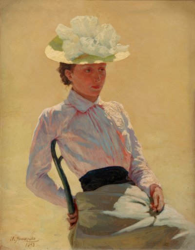 Ritratto di una donna sconosciuta da Nikolai Alexandrowitsch Jaroschenko