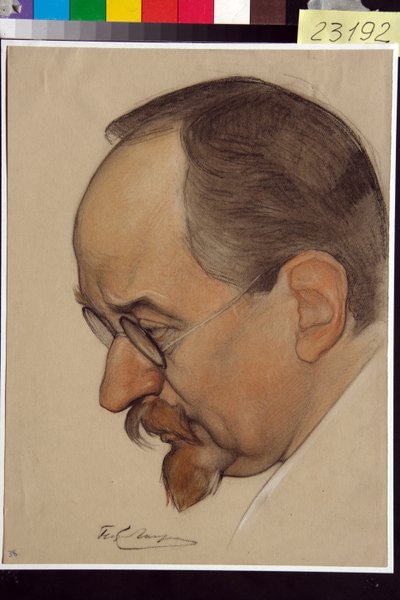 Ritratto di Gueorgui Vassilievitch Tchitcherine (1872-1936) da Nikolai Andreevich Andreev