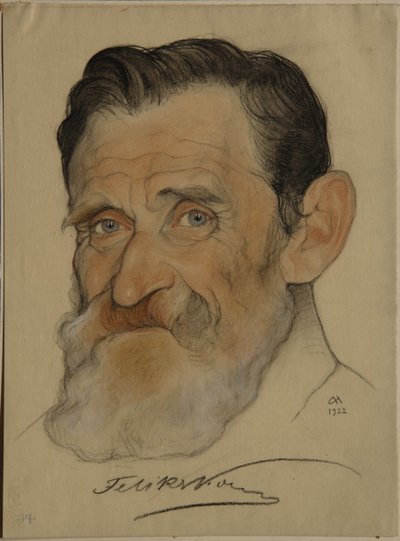 Ritratto di Feliks Yakovlevich Kon, 1922 da Nikolai Andreevich Andreev