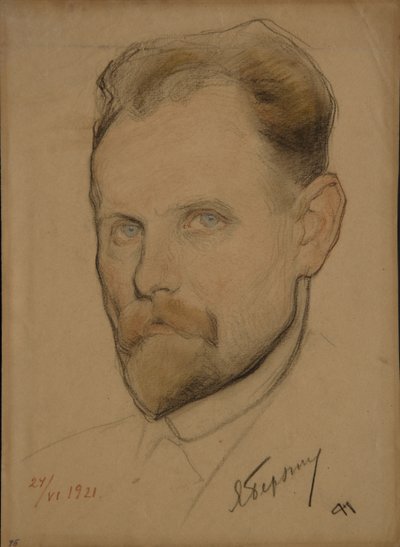 Ritratto di Jan Berzin 1889-1938, 1921 da Nikolai Andreevich Andreev