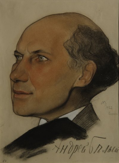 Ritratto del poeta Andrei Bely 1880-1934, 1922 da Nikolai Andreevich Andreev