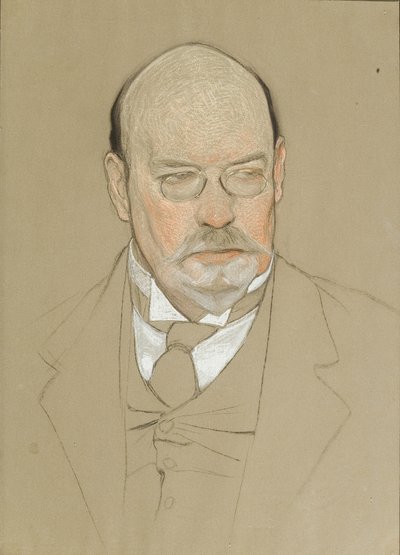 Ritratto del pittore Ilya Ostroukhov, 1923 da Nikolai Andreevich Andreev