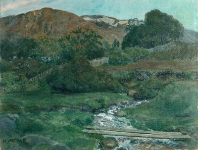 Luminosa notte di giugno a Jolster, c.1907 da Nikolai Astrup