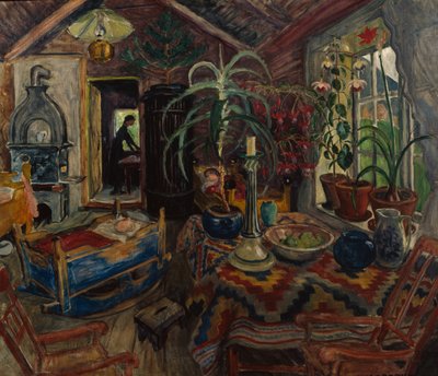 Interno con una culla, c.1925 da Nikolai Astrup