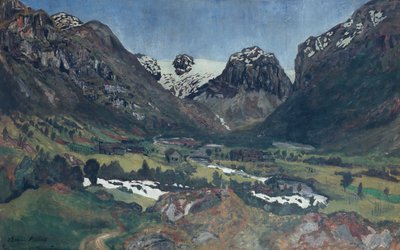 Notte di giugno nel villaggio di montagna da Nikolai Astrup
