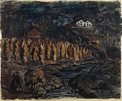 Grandi covoni su un palo da Nikolai Astrup