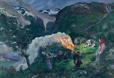 Notte di mezza estate, Fuoco di mezza estate da Nikolai Astrup