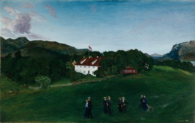 Svanøe Hovedgård, c.1904 da Nikolai Astrup