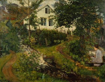 La vecchia fattoria del vicariato, prima del 1908 da Nikolai Astrup