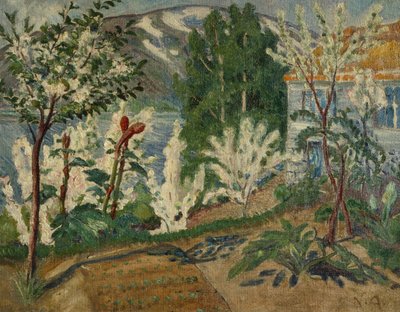 Fiori bianchi a Jølstravatnet da Nikolai Astrup