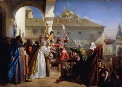 La rivolta di Mosca del 1682 o la rivolta degli streltsy da Nikolai Dmitrievich Dmitriev Orenburgsky