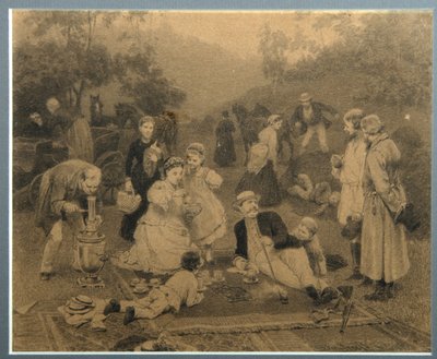 Festa del tè del proprietario terriero da Nikolai Dmitrievich Dmitriev Orenburgsky