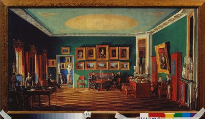 La sala di studio nella casa del conte P. Zubov da Nikolai Ivanov Podklutchnikov