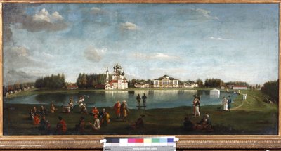 Veduta della tenuta di Ostankino di Podklyuchnikov, Nikolai Ivanovich (1813-1877). Olio su tela da Nikolai Ivanov Podklutchnikov
