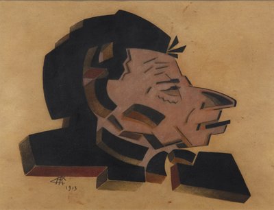 Ritratto di Vsevolod Meyerhold 1874-1940, 1913 da Nikolai Ivanovich Kulbin