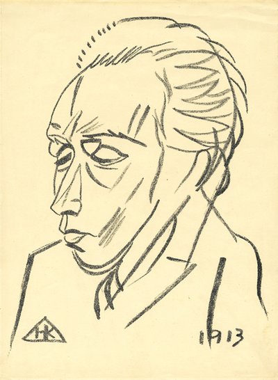 Ritratto del poeta Velimir Khlebnikov da Nikolai Ivanovich Kulbin