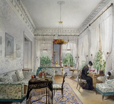 Interno della casa Lopuchin da Nikolai Ivanovich Tichobrazov