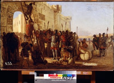 Il principe Oleg fa fissare il suo scudo sulle porte di Costantinopoli da Nikolai K. Bodarevski
